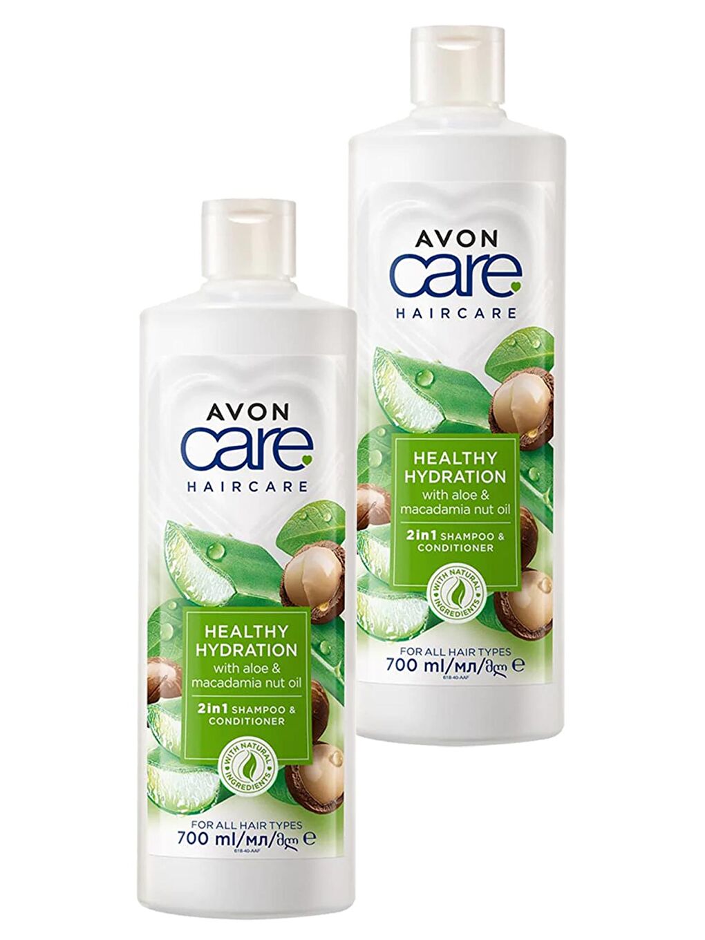 AVON Renksiz Care Aloe Vera ve Makademya Fındığı Yağı Şampuan ve Saç Bakım Kremi 700 Ml. İkili Set