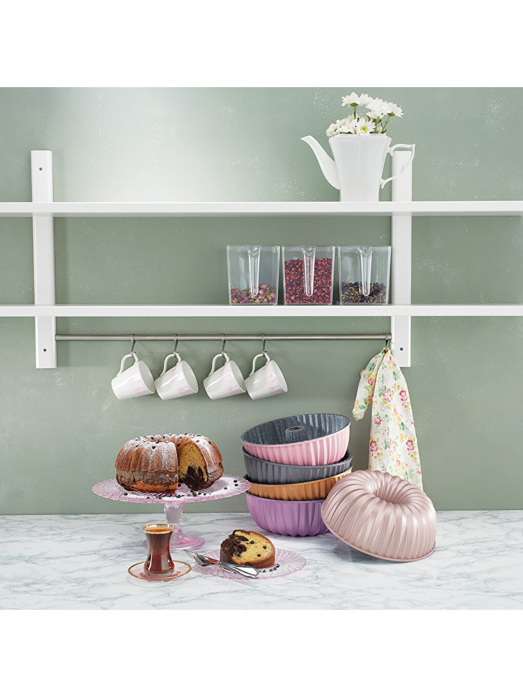 Griss Hardstone Gri Döküm Kek Kalıbı 24 cm-3