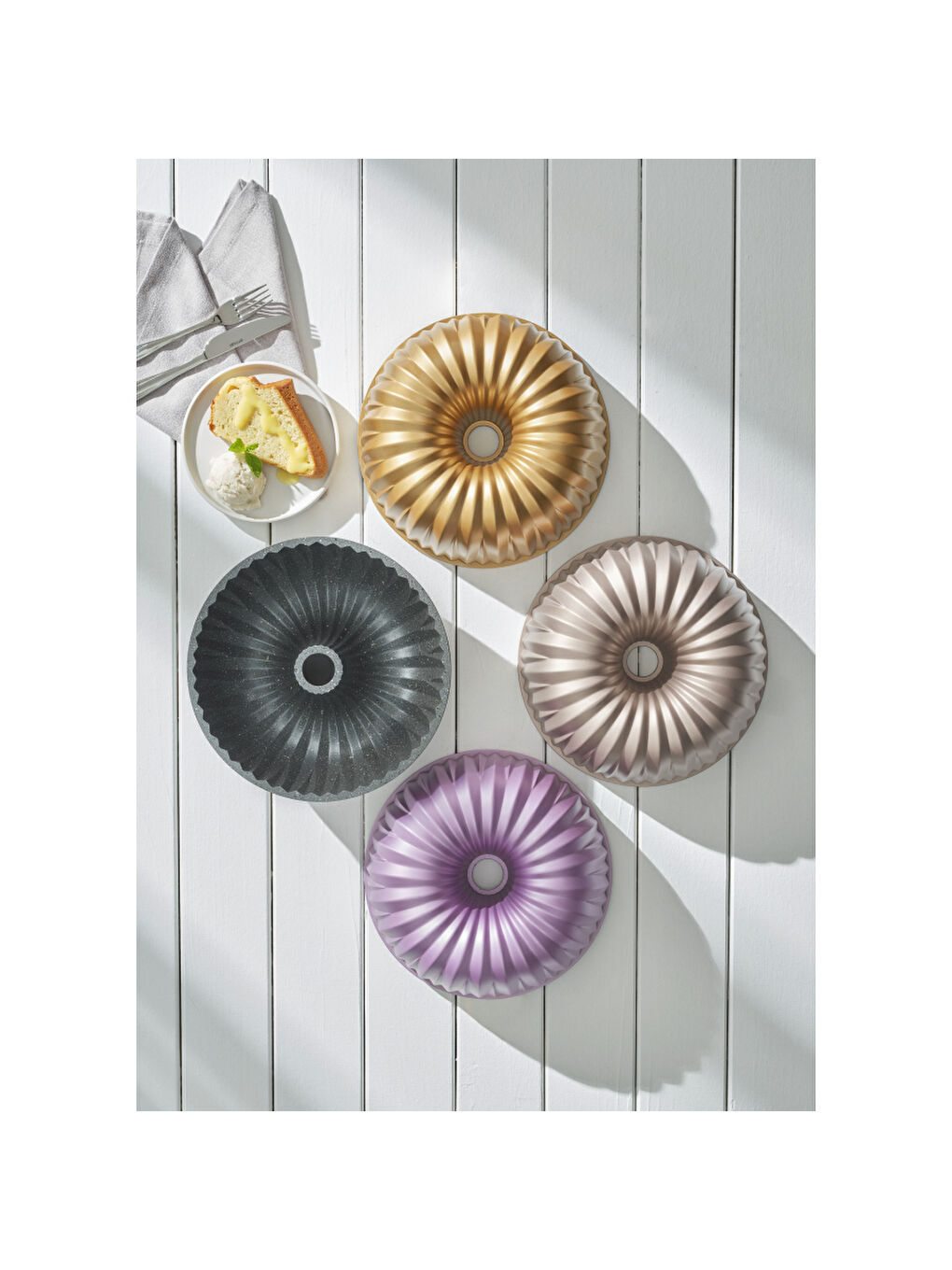 Griss Hardstone Gri Döküm Kek Kalıbı 24 cm-4