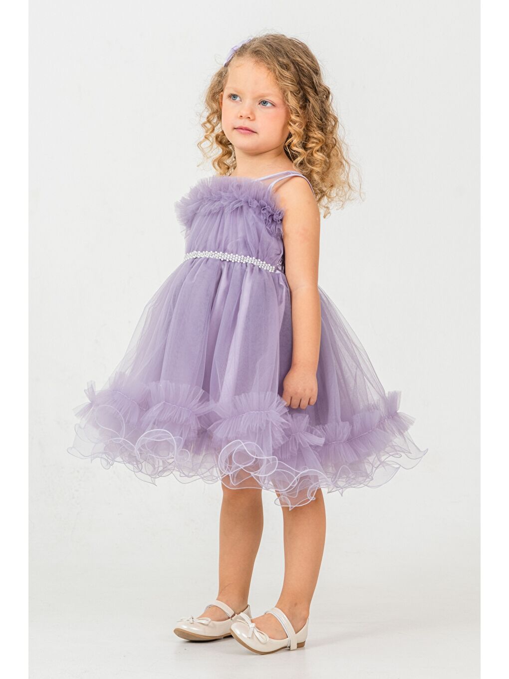 Lila Aizona Kız Çocuk Abiye M00782-3