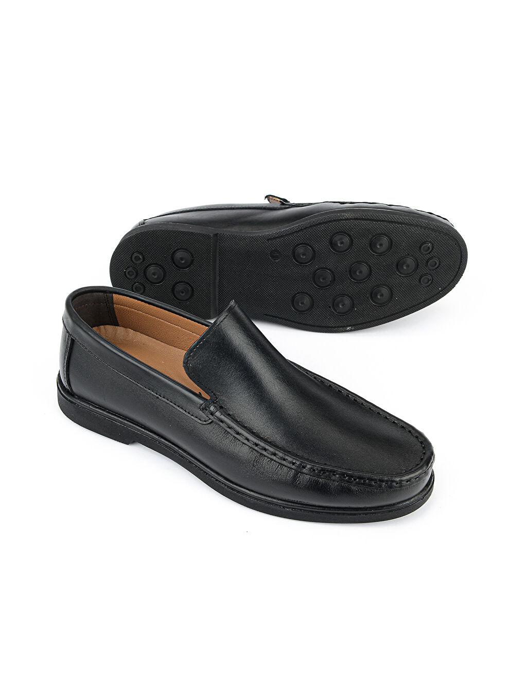 Erkek Hakiki Deri Günlük Ayakkabı 1611065Z302 Siyah-3