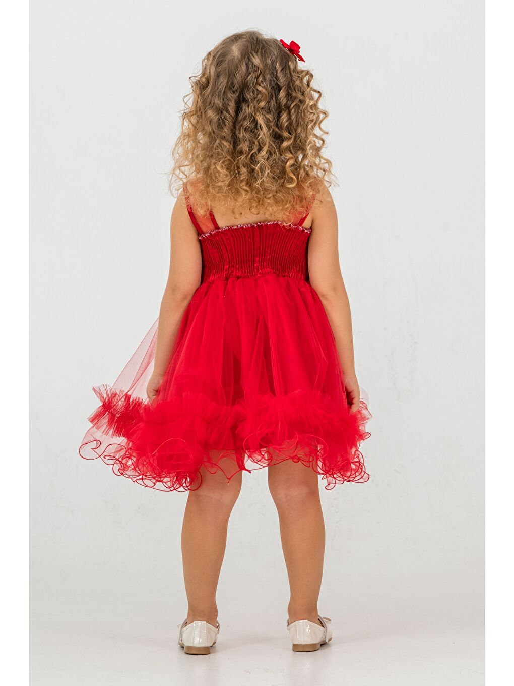 Kırmızı Aizona Kız Çocuk Abiye M00782-3