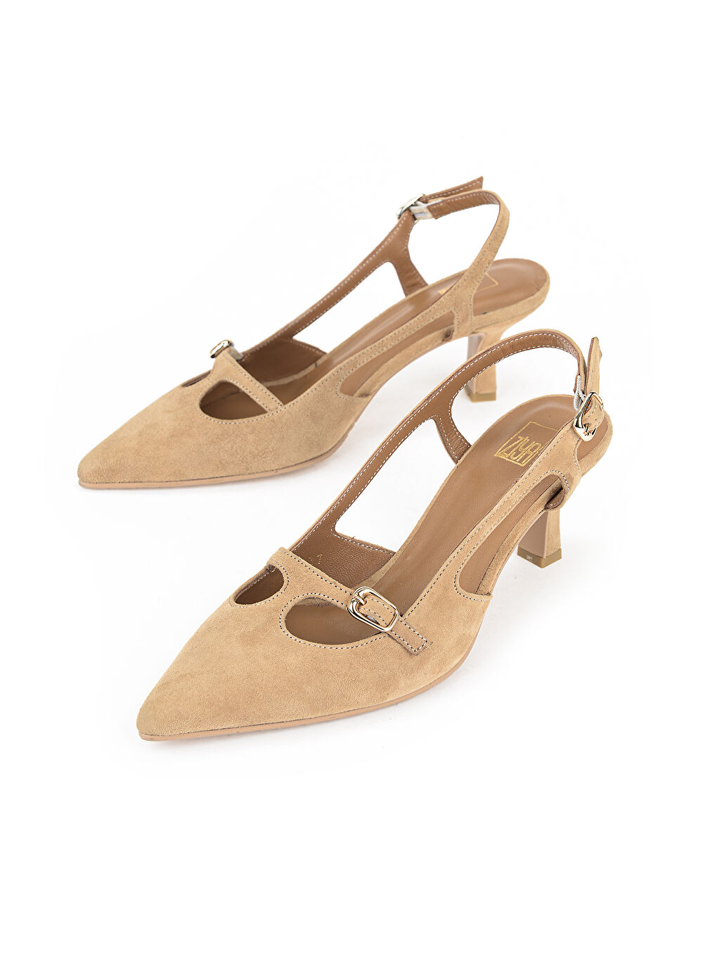 Kahverengi Kadın Hakiki Deri Topuklu Ayakkabı 1611030Z26242 Camel-3