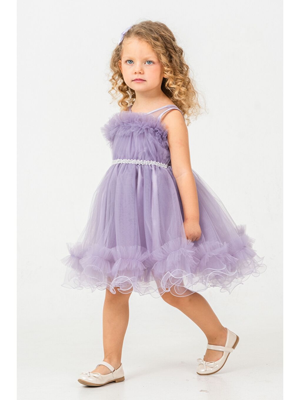 Lila Aizona Kız Çocuk Abiye M00782-4