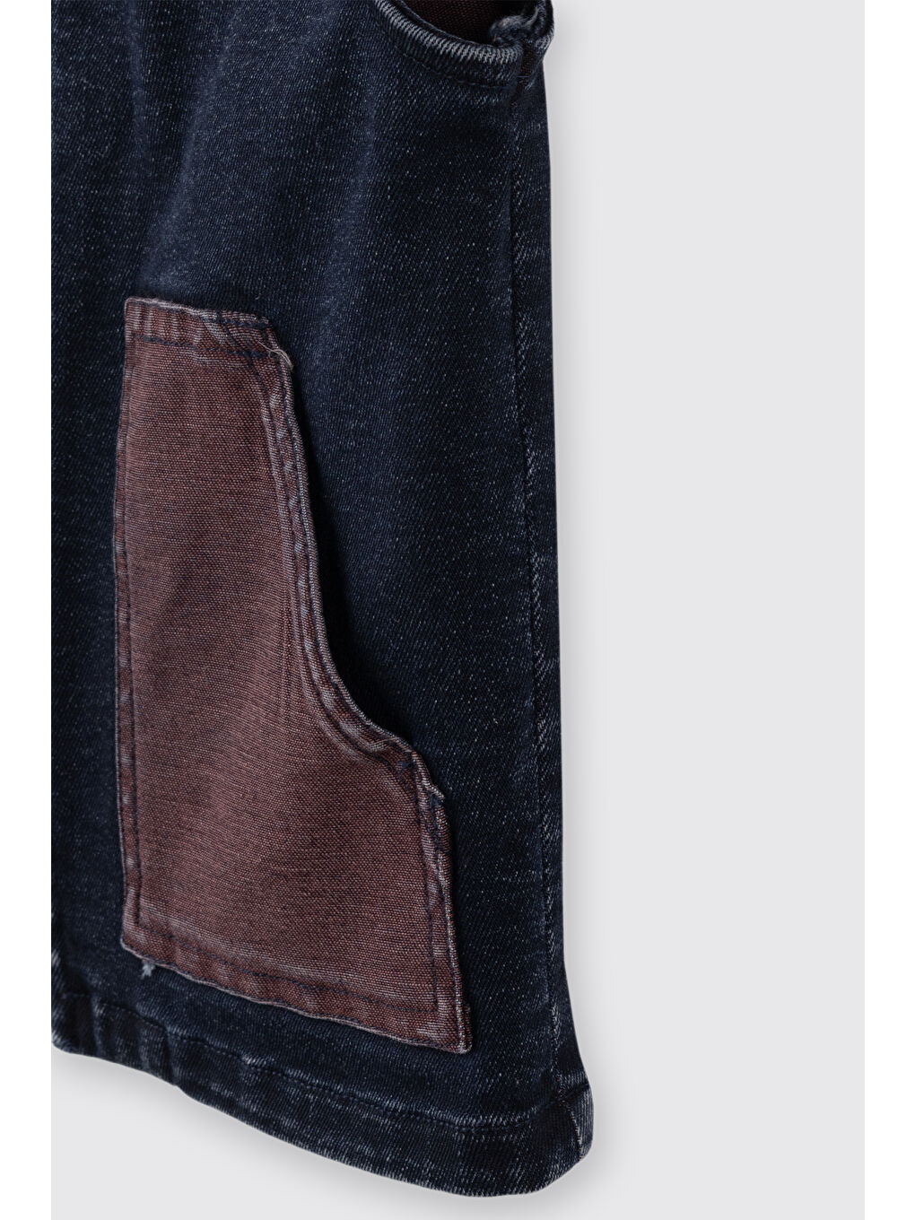 Erkek Bebek Lacivert Jean Yelek-1