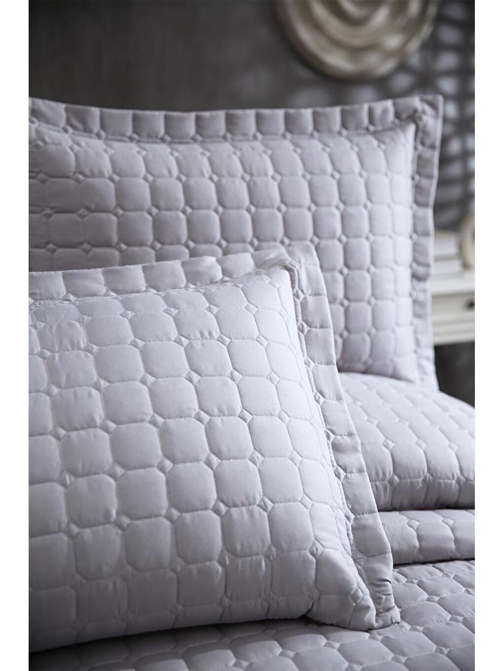 Estiva Çift Kişilik Yatak Örtüsü Gri-4