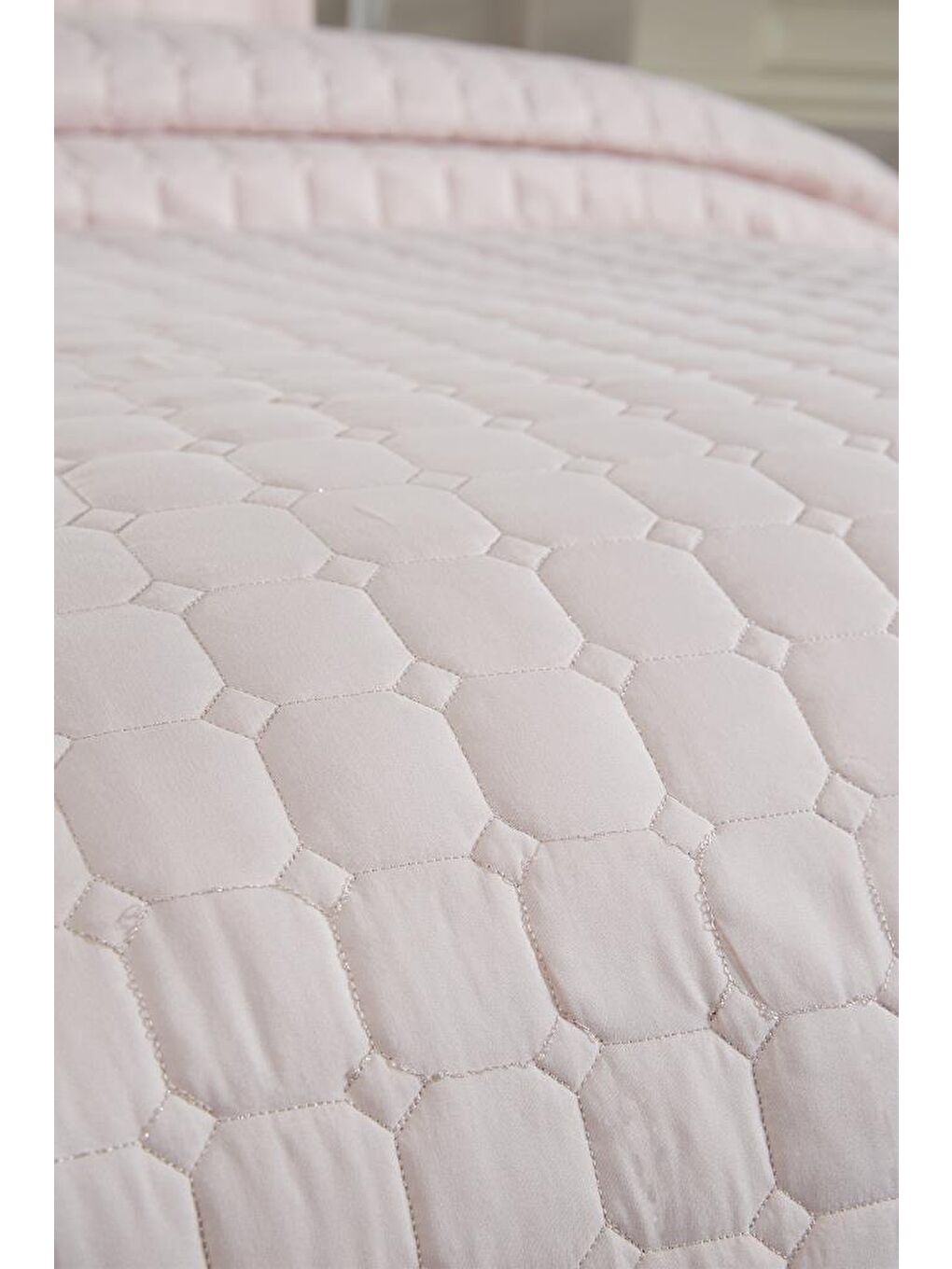 Pembe Estiva Tek Kişilik Yatak Örtüsü Pudra-8