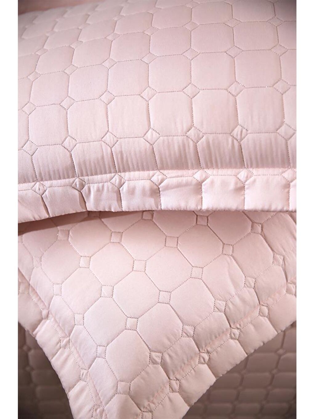 Pembe Estiva Çift Kişilik Yatak Örtüsü Pudra-5