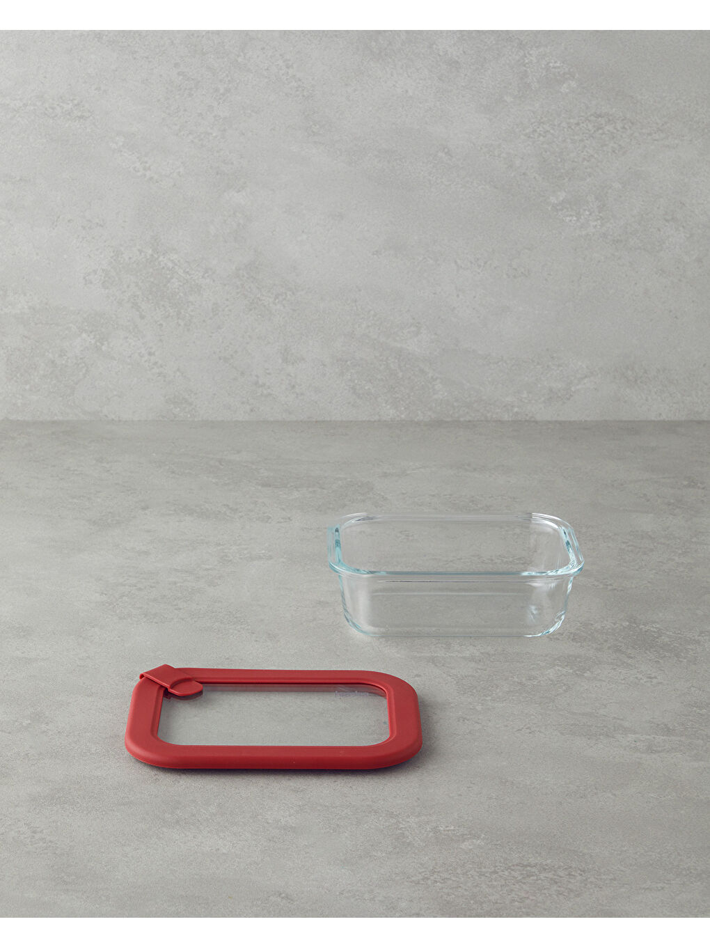 Cam Saklama Kabı 640 ml Kırmızı-1