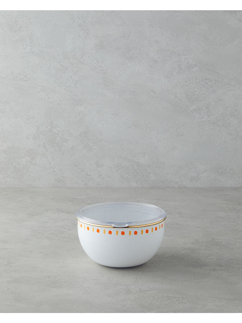 Summer Line Emaye 2'li Saklama Kabı 0,75 x 1,20 L Beyaz - Sarı-1