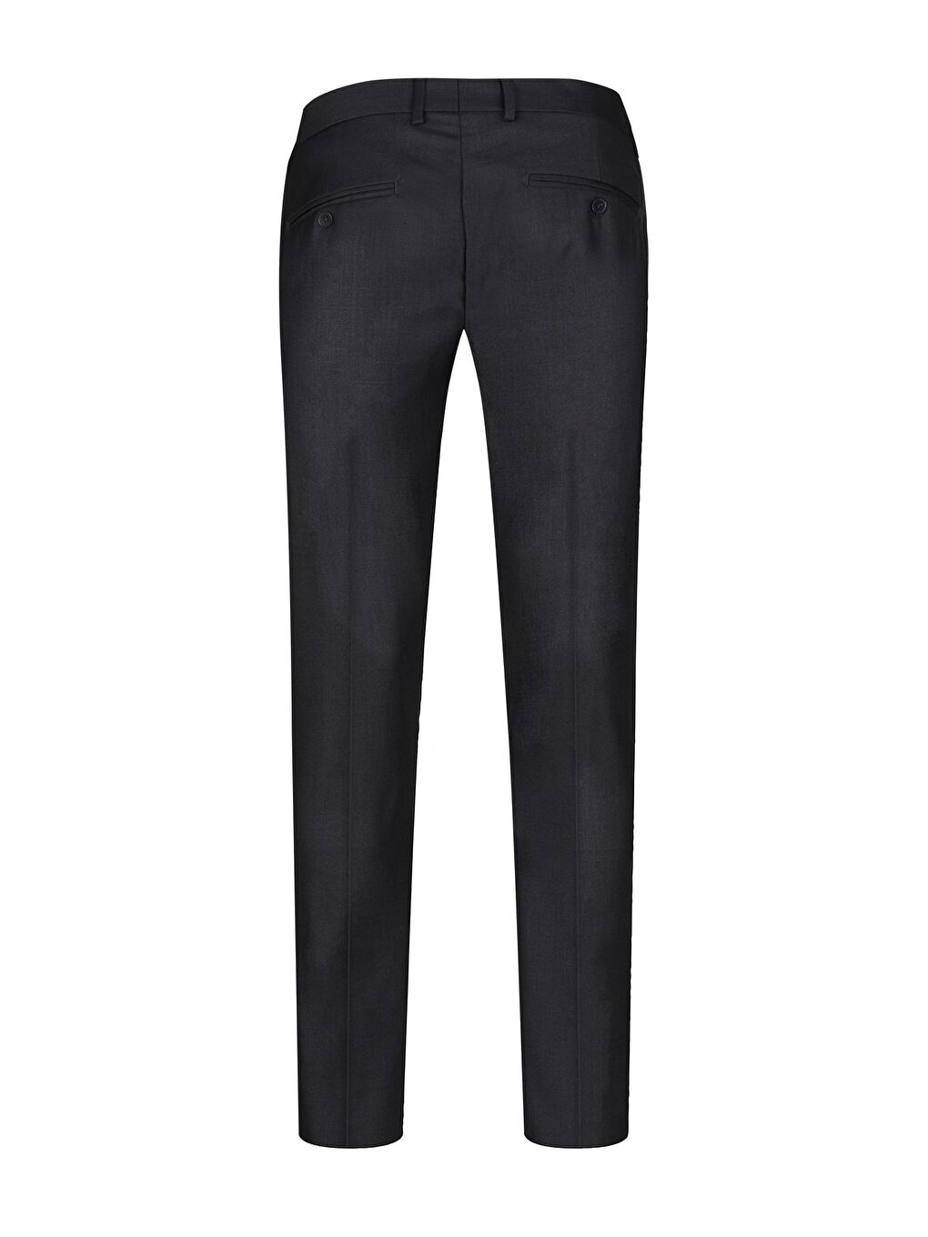 Gri Rahat Kesim Yandan Cepli Kumaş Pantolon-2