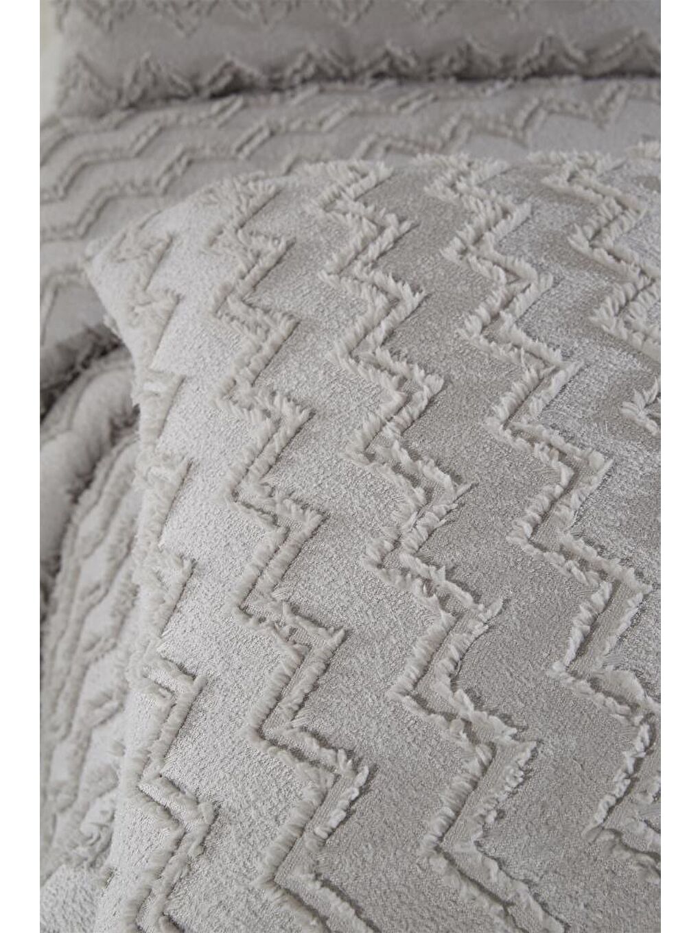 Lumpa 3 Parça Çift Kişilik Pike Takımı Gri-3