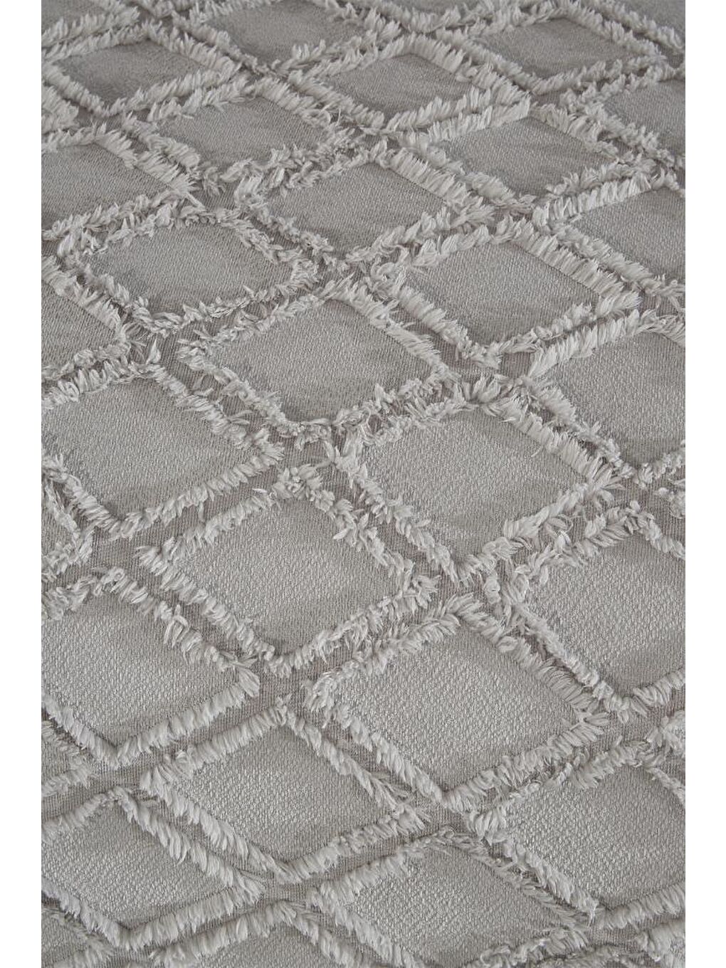 Vesya 3 Parça Çift Kişilik Pike Takımı Gri-2