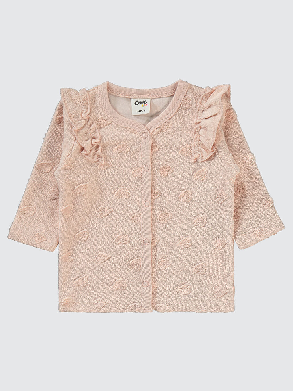 Civil Pembe Baby Kız Bebek Pijama Takımı 1-6 Ay Pudra - 2