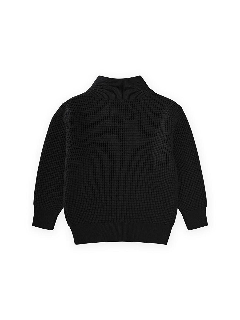 Selanik Fermuarlı Triko Hırka 2-11 Yaş Siyah-1