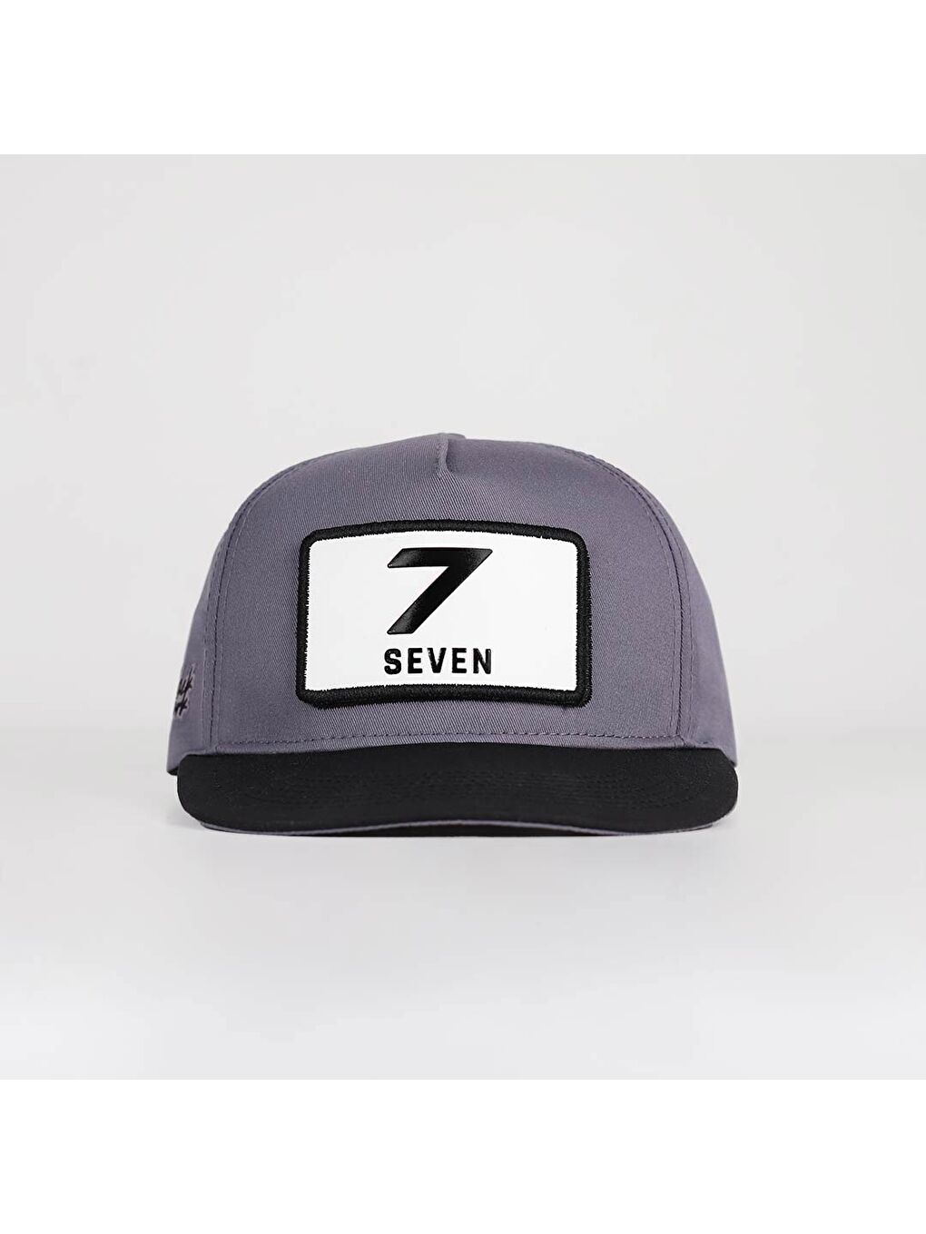 7 Numara Logolu Siyah-Gri Hip Hop Şapka-1