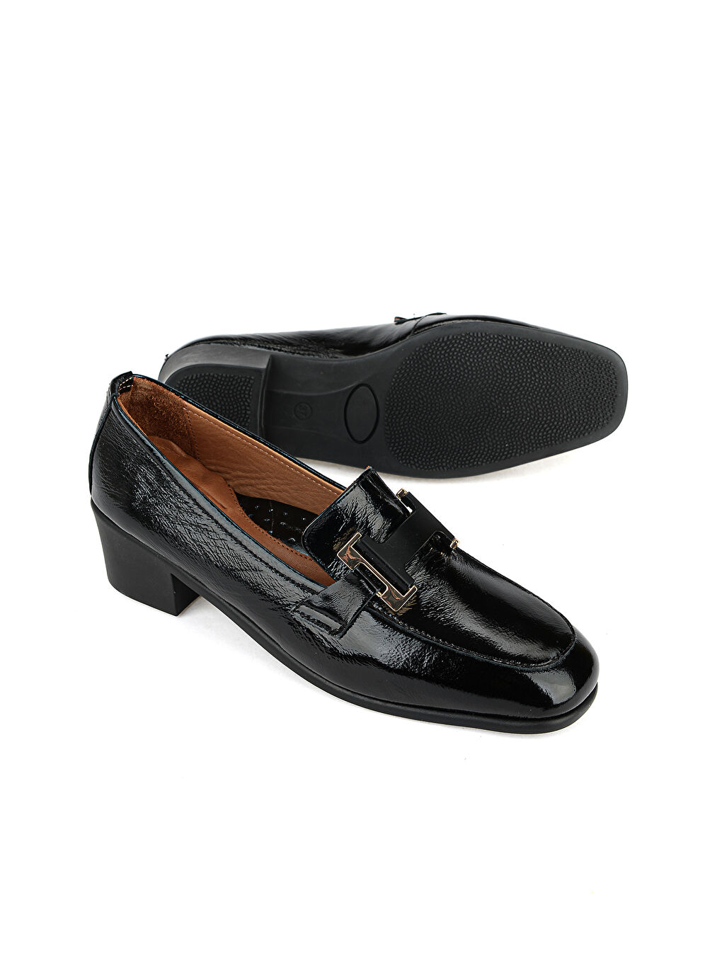 Kadın Hakiki Deri Topuklu Konfor Ayakkabı 1611050Z32492 Siyah-3