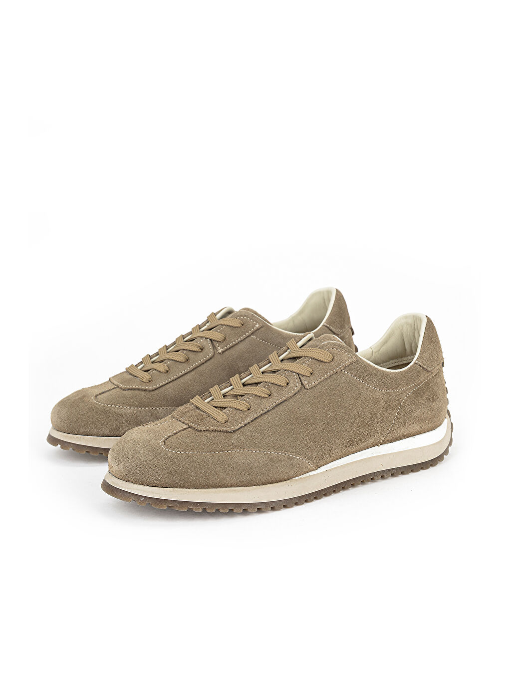 Bej Erkek Hakiki Deri Sneaker 1611026Z2292 Kum-4