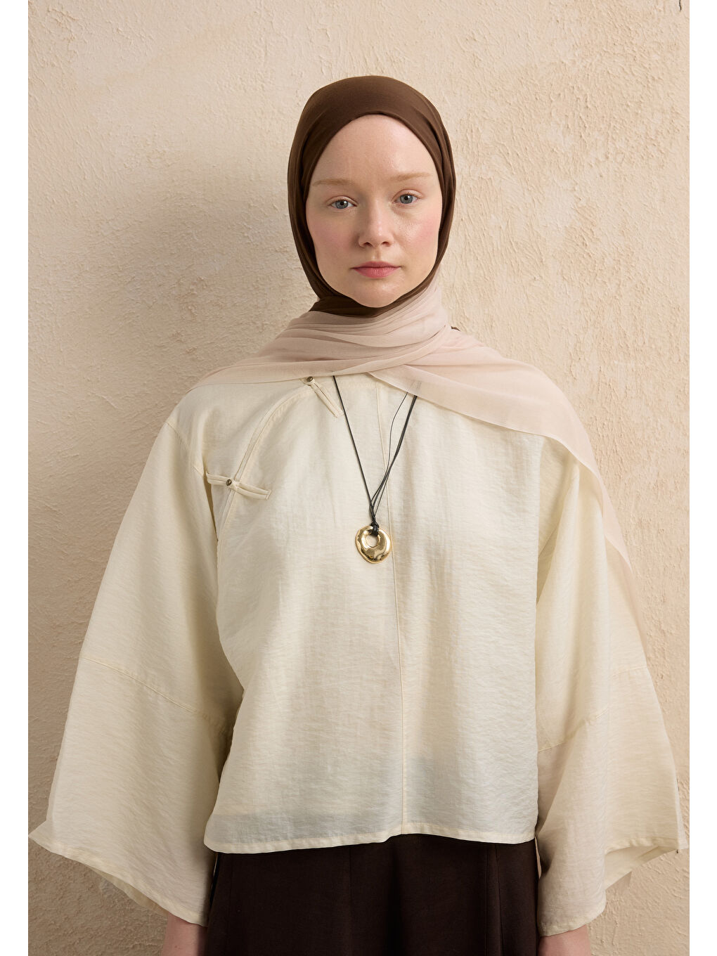 Kahverengi MODAL DEGRADE ŞAL KAHVE-VİZON-2