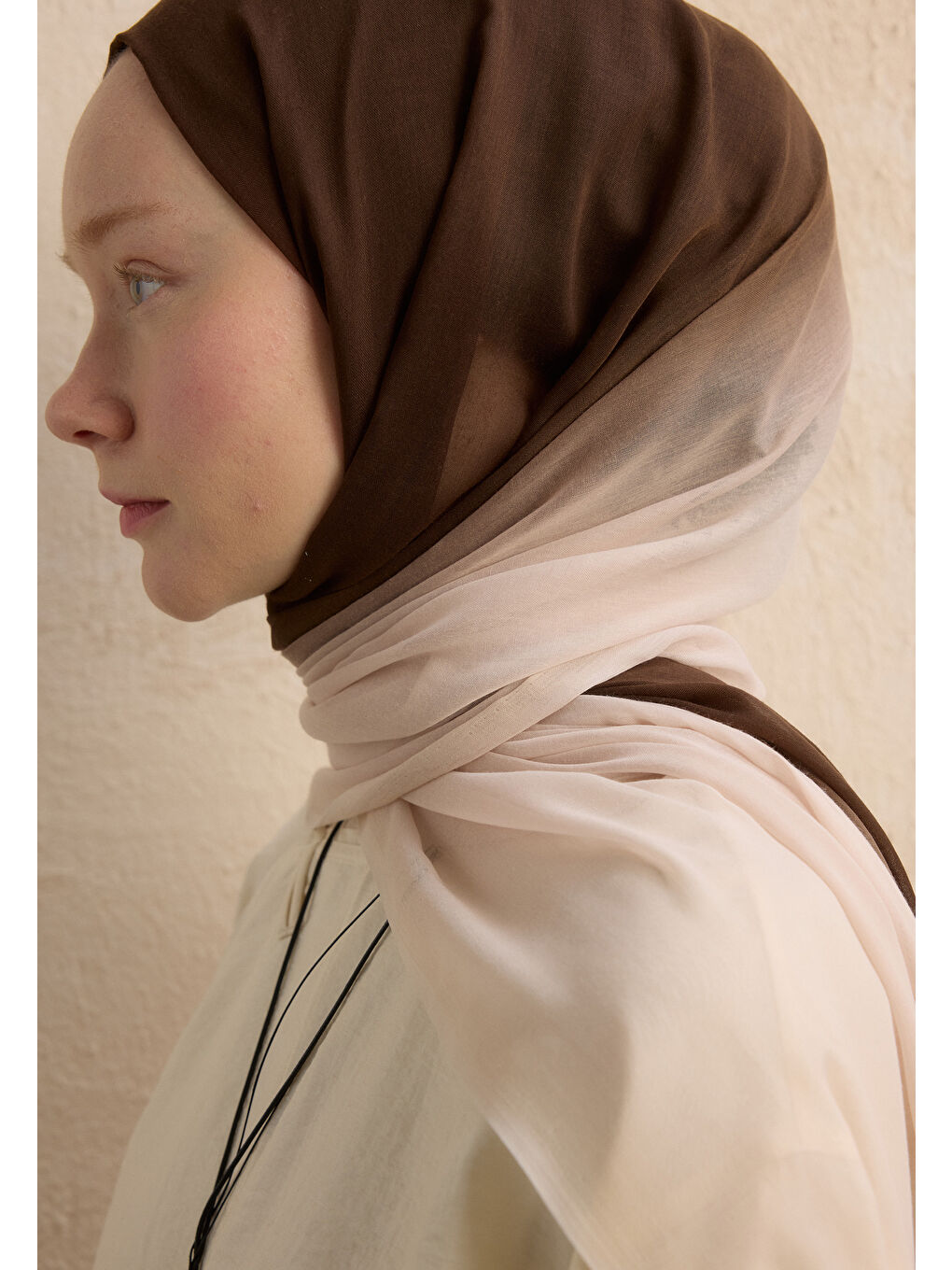 Kahverengi MODAL DEGRADE ŞAL KAHVE-VİZON-3