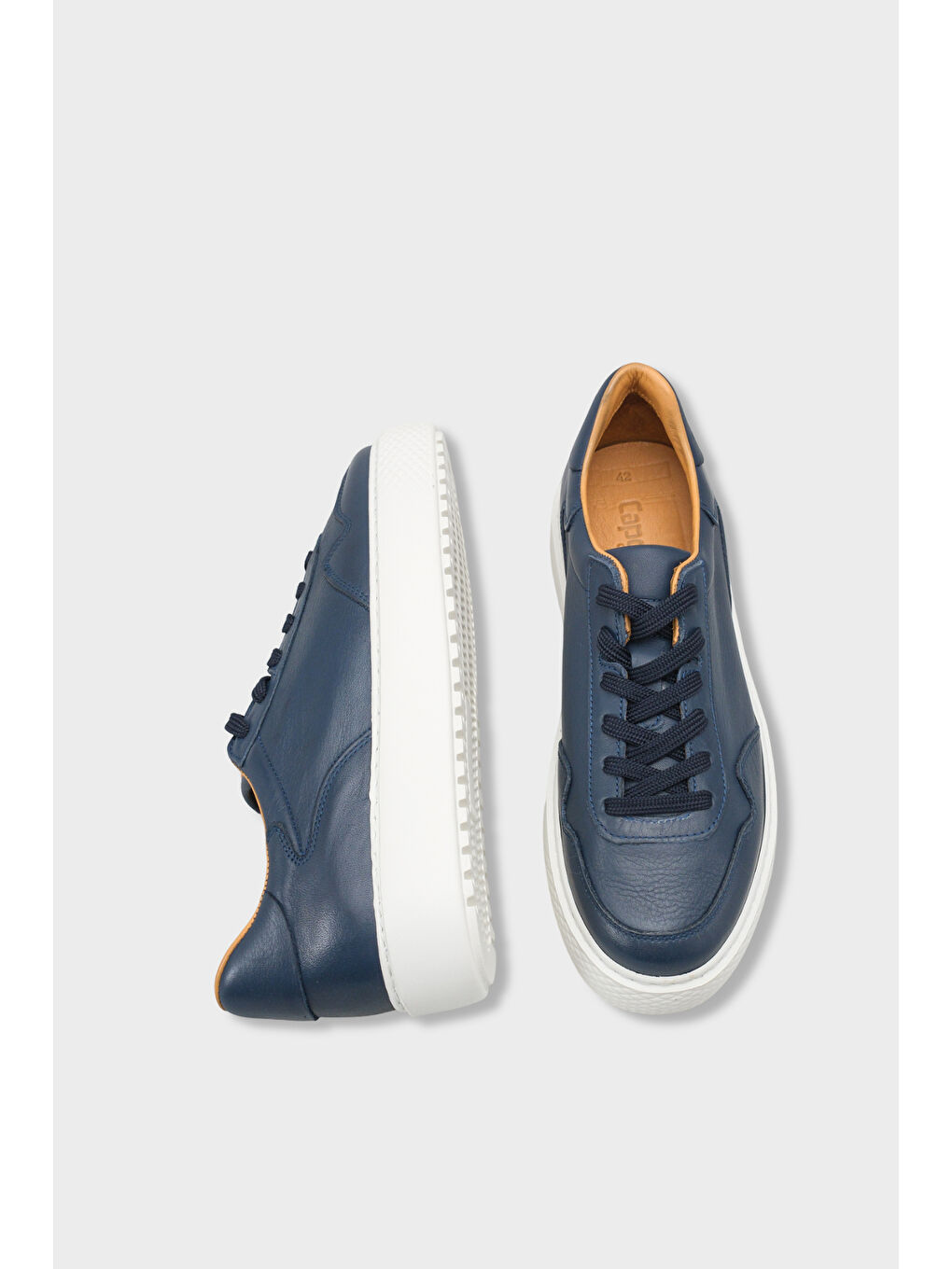 Lacivert Rutter Hakiki Deri Erkek Günlük Spor Ayakkabı Sneaker-4