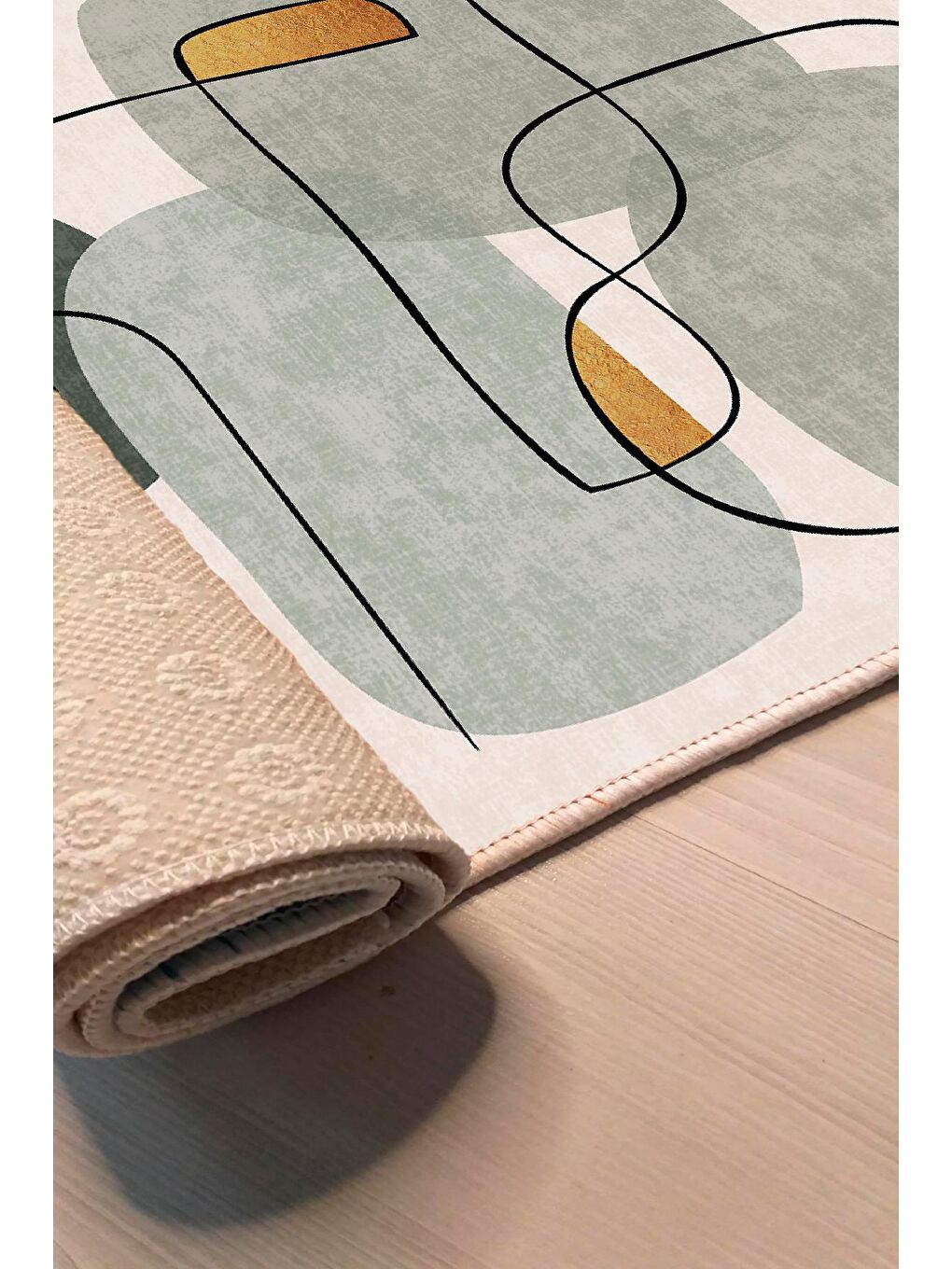 Mor Dekoratif Özel Tasarım Modern Halısı 80x150 cm-4