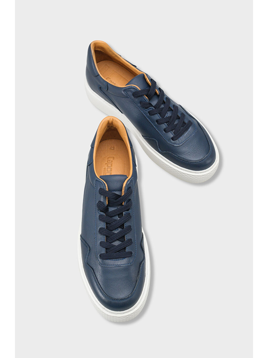 Lacivert Rutter Hakiki Deri Erkek Günlük Spor Ayakkabı Sneaker-5