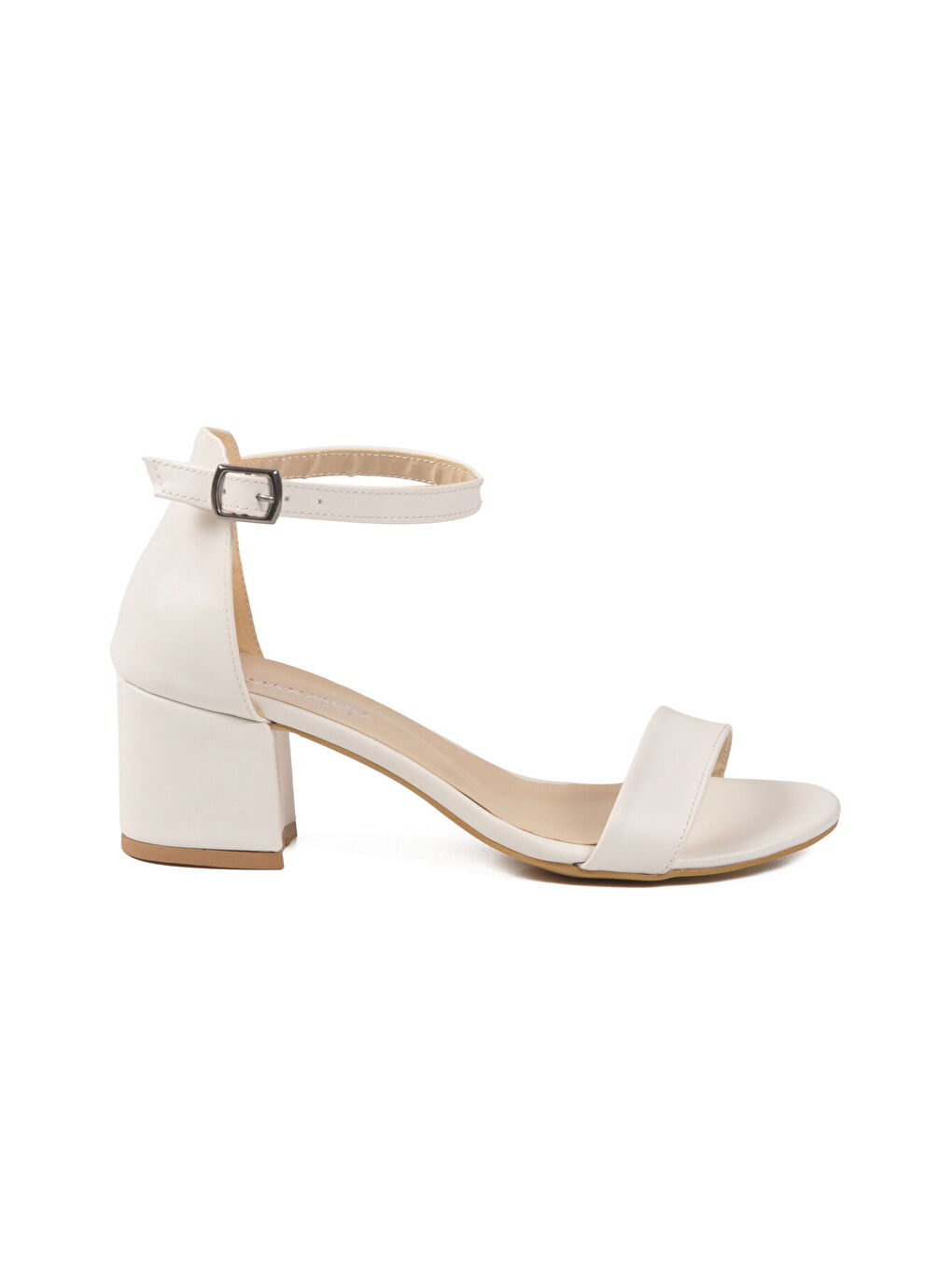 Beyaz Bantlı Hafif Kadın Topuklu Abiye 325144 Z-1