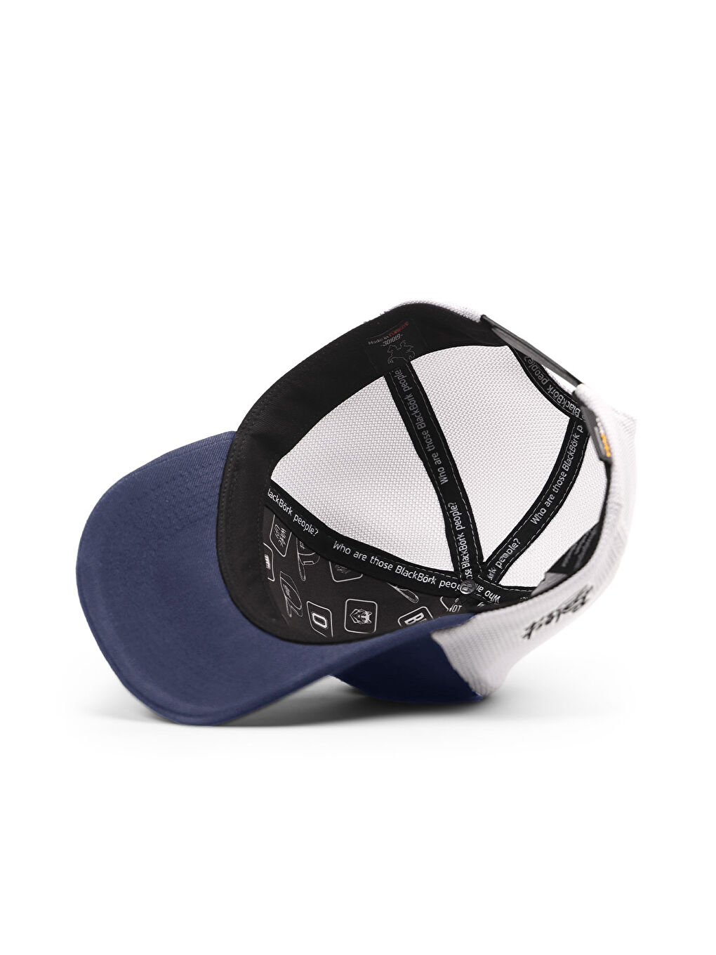 Bengal Kaplan Logolu Cordura Lacivert-Beyaz Trucker Şapka-4
