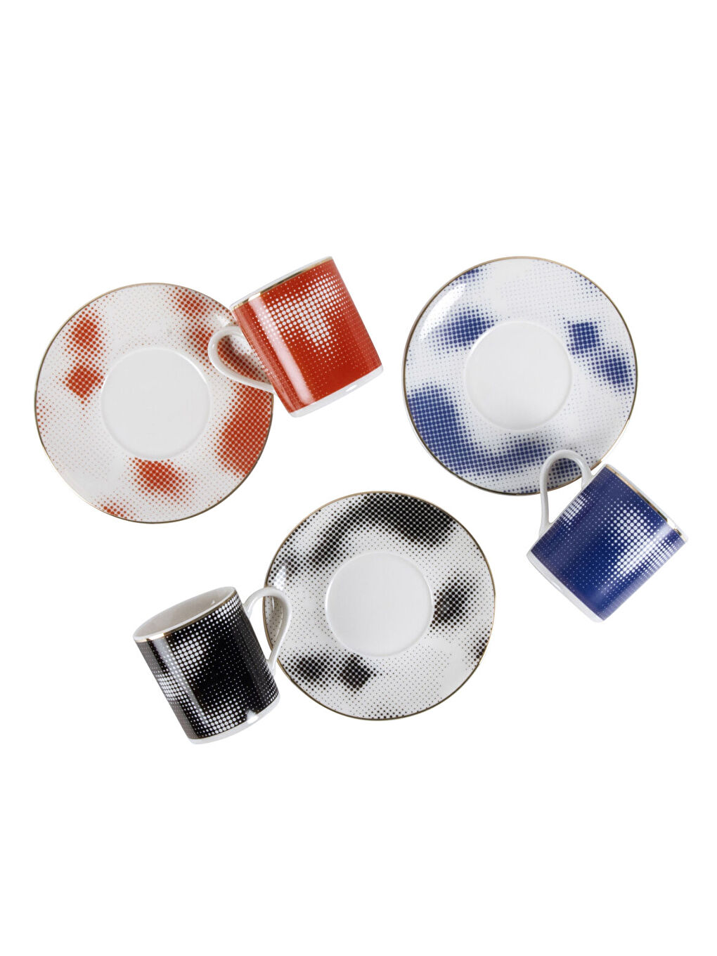 Ekru Camelia 12 Parça 6 Kişilik Kahve Takımı 6244-1