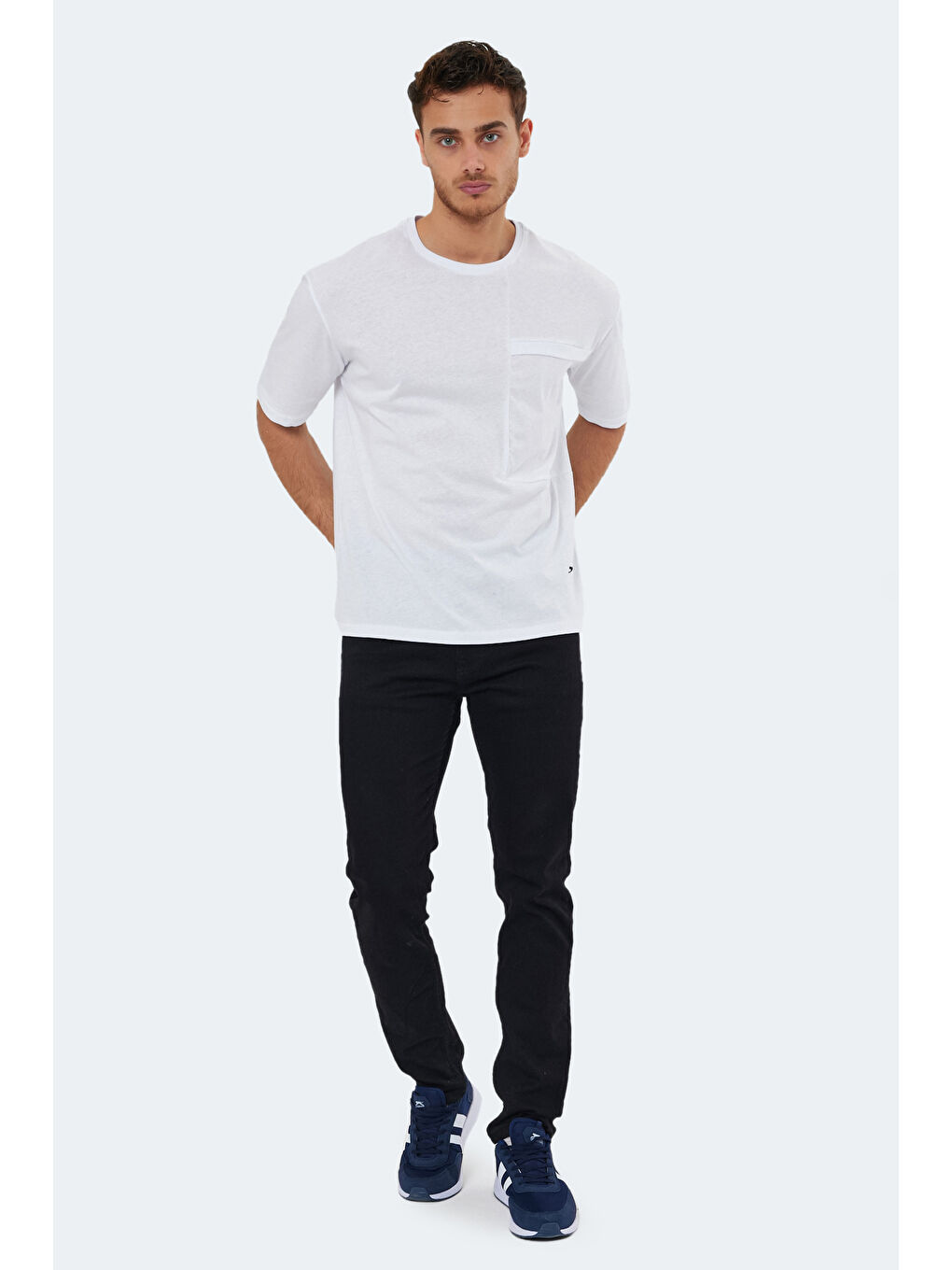 KAURI OVER Erkek %100 Pamuk Tişört Beyaz-6