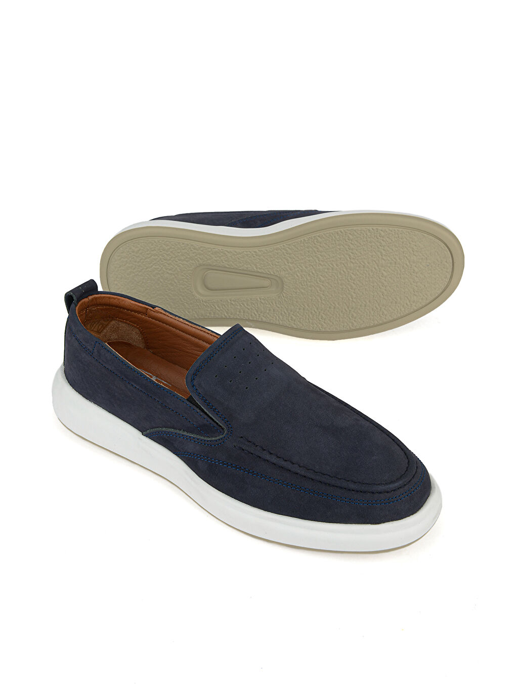 Erkek Hakiki Deri Konfor Ayakkabı 1611025Z20172 Lacivert-3