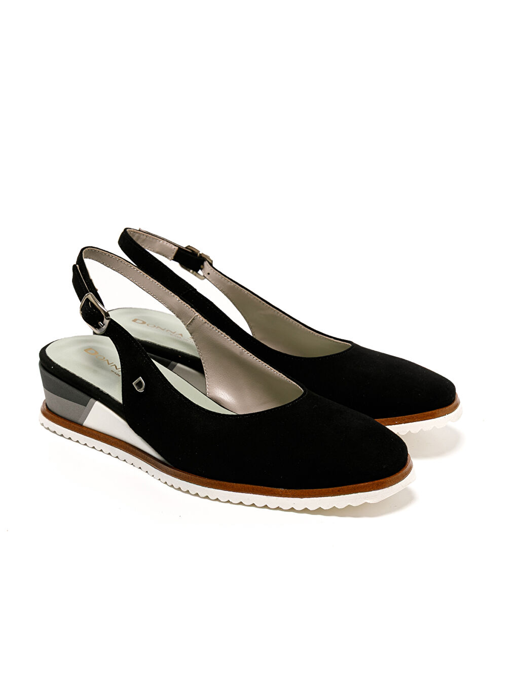 Siyah Kadın Sandalet 395716DP VA CAMOSCIO PELLE ANTE-1