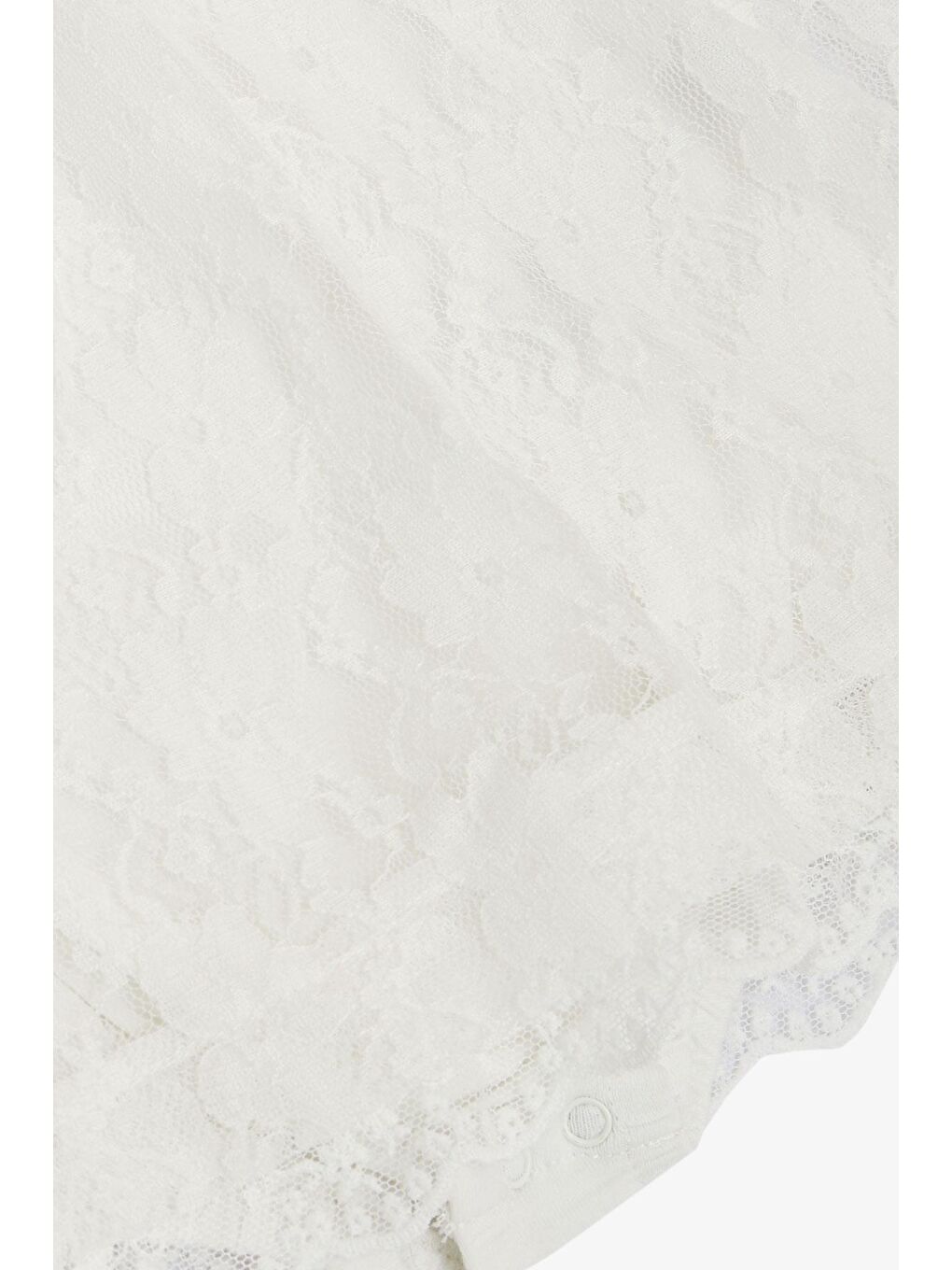 Ekru Kız Bebek Zıbın Elbise Çiçek Detaylı Dantelli (6 Ay-2 Yaş)-3