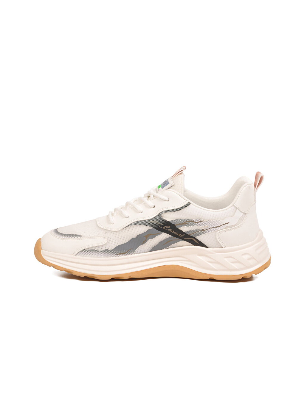 Ekru Krem Fileli Memory Foam Erkek Günlük Spor Ayakkabı Hafif Esnek Sneaker E275 M-2