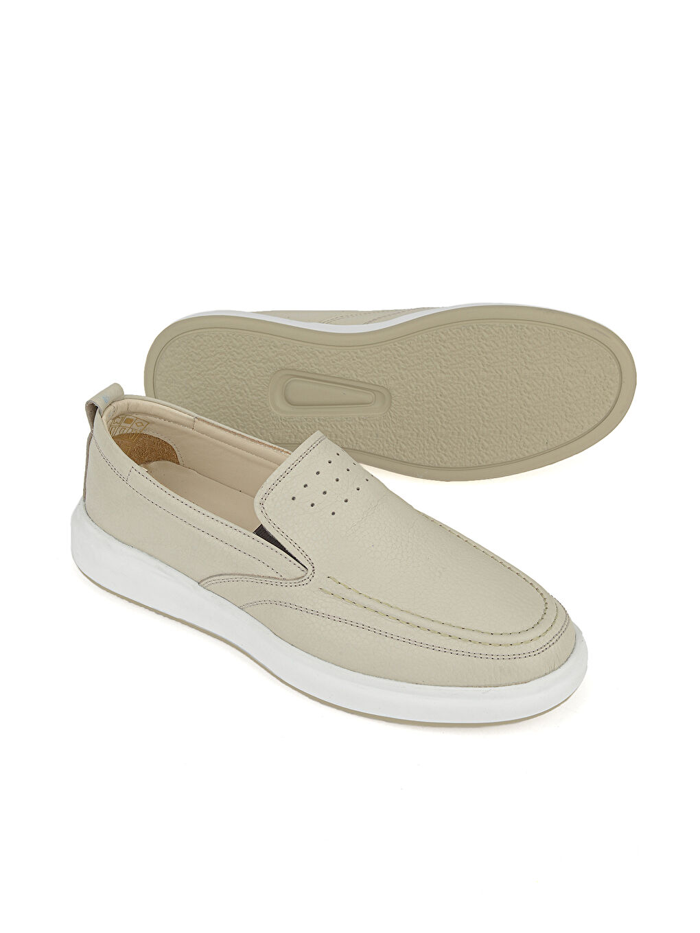 Erkek Hakiki Deri Konfor Ayakkabı 1611025Z2017 Bej-3