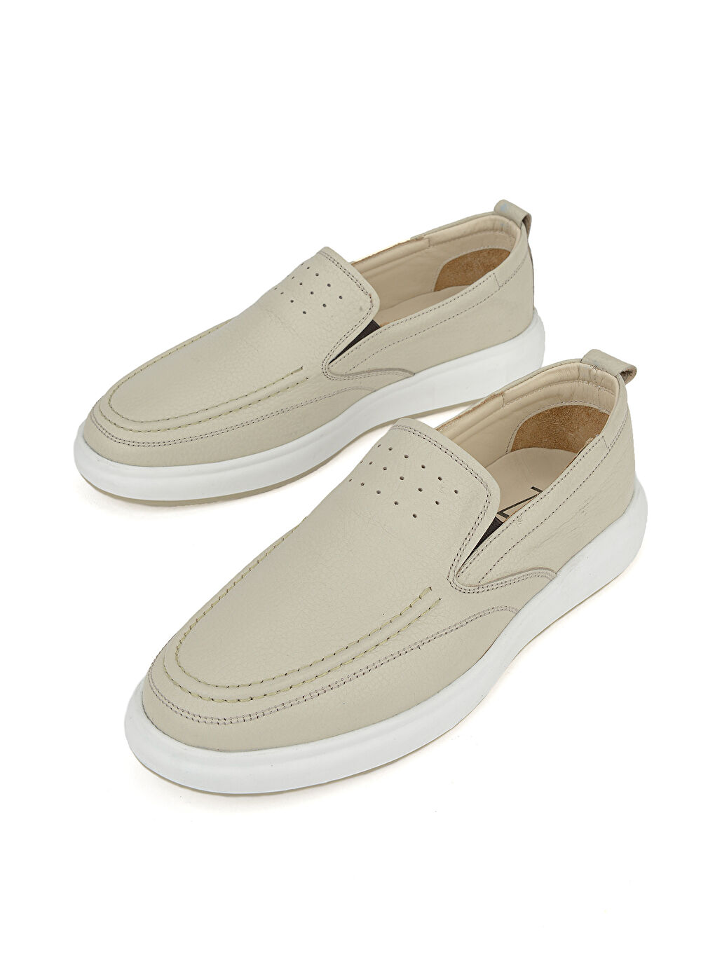 Erkek Hakiki Deri Konfor Ayakkabı 1611025Z2017 Bej-4