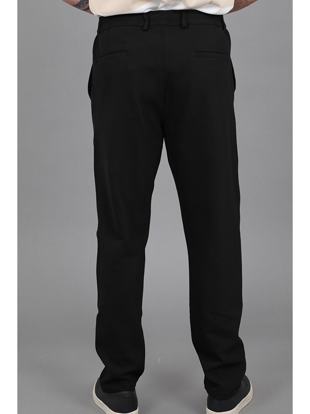 Siyah Diagonel Kumaş Jogger Pantolon CPT-5_0436-5