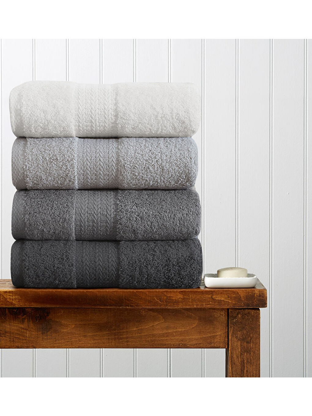 4lü Havlu Seti Rainbow Gri 50x85cm-2