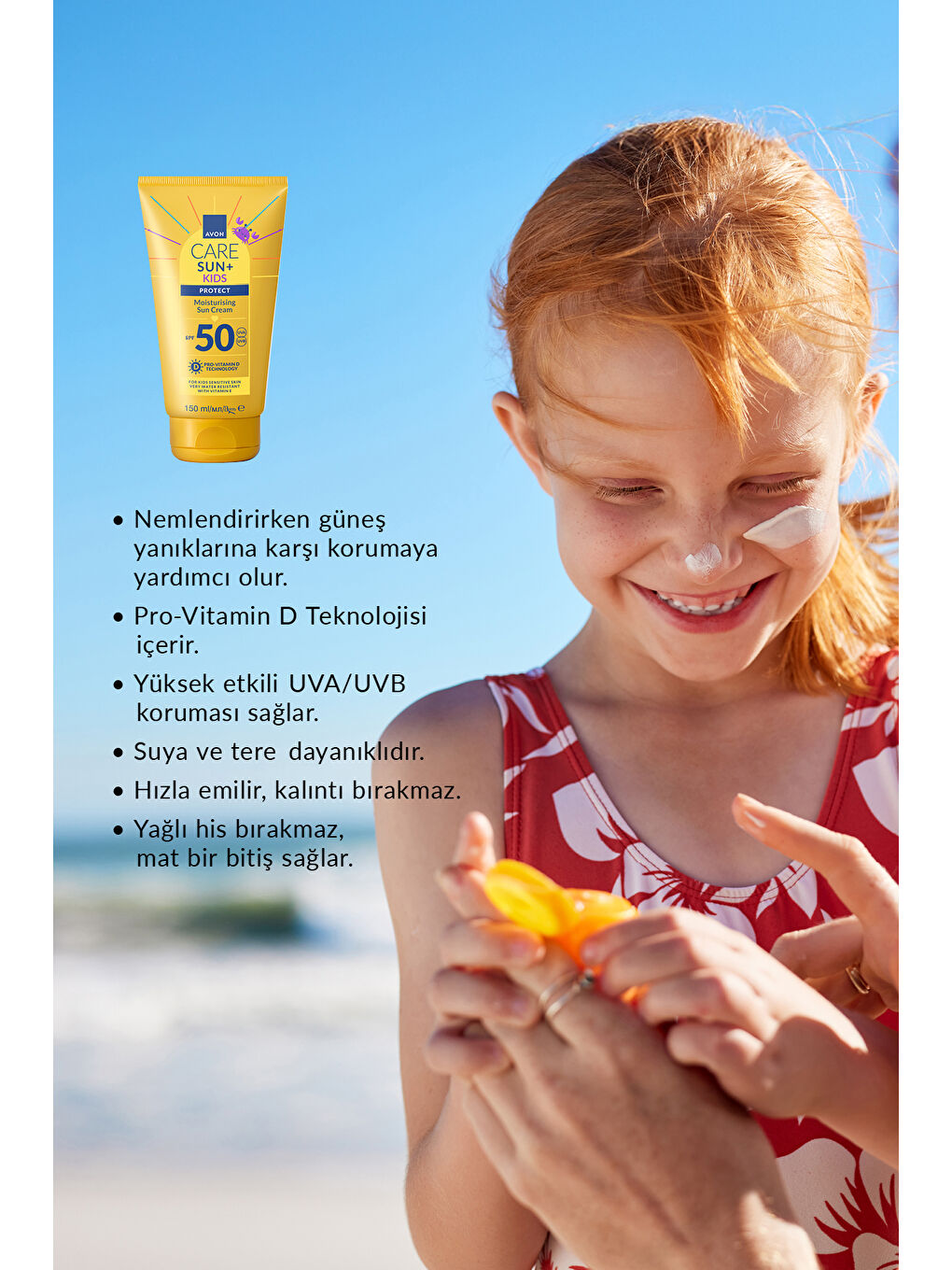 Care SUN+ PROTECT Çocuklar İçin Nemlendirici Güneş Kremi SPF50 150 Ml.-2