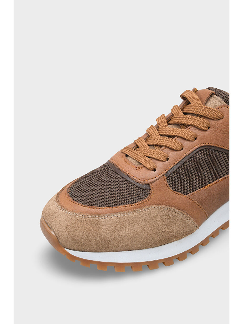 Bej Erny Hakiki Deri Erkek Günlük Spor Ayakkabı Sneaker-2