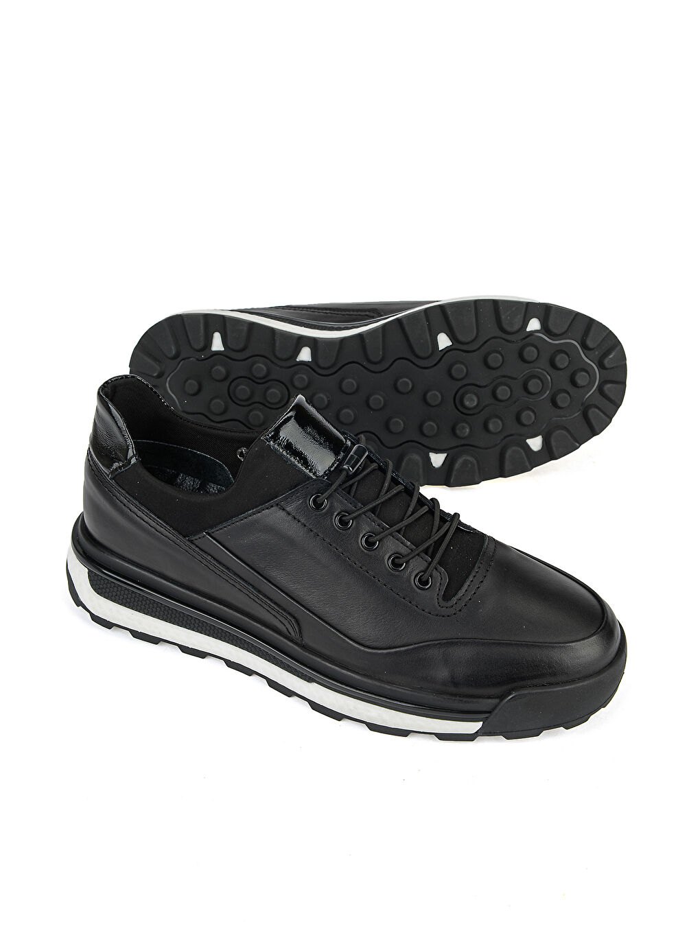Erkek Hakiki Deri Sneaker 1611053Z17602 Siyah-3