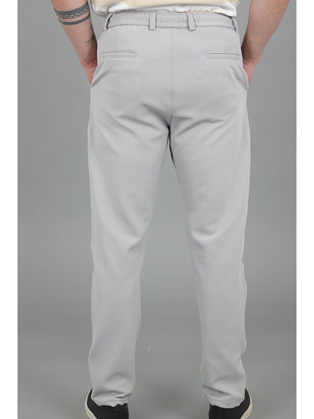 Gri Diagonel Kumaş Jogger Pantolon CPT-5_0436-4