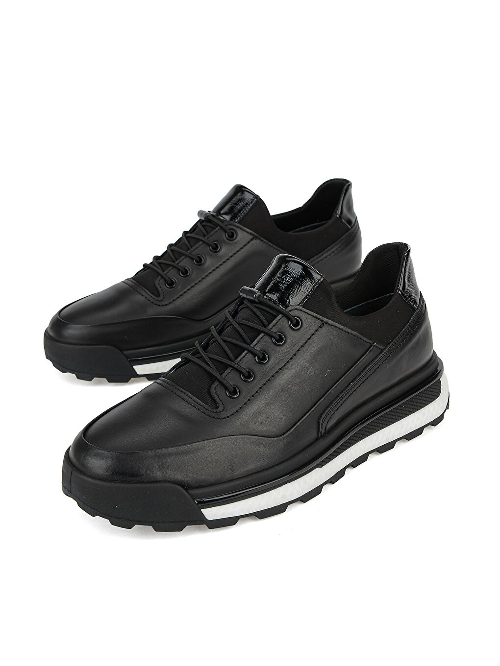 Erkek Hakiki Deri Sneaker 1611053Z17602 Siyah-4