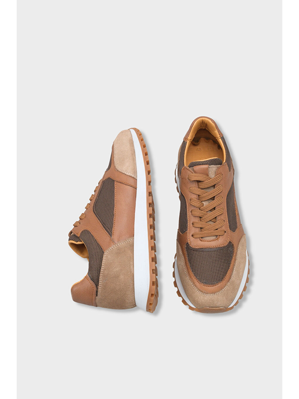 Bej Erny Hakiki Deri Erkek Günlük Spor Ayakkabı Sneaker-4