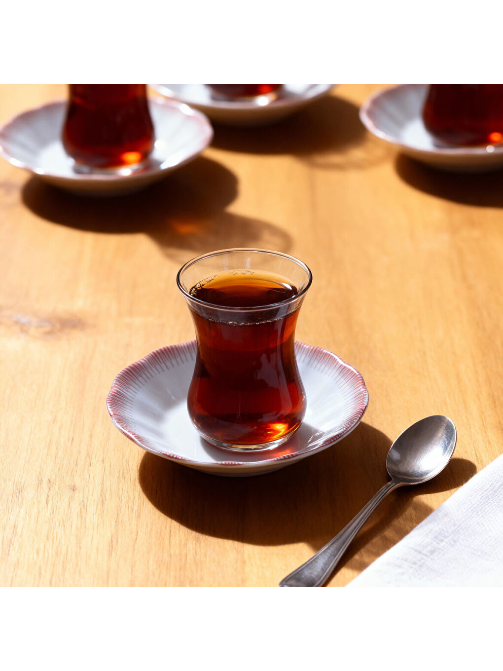 Ekru Acem 12 Parça 10 cm Çay Tabağı 30526-2