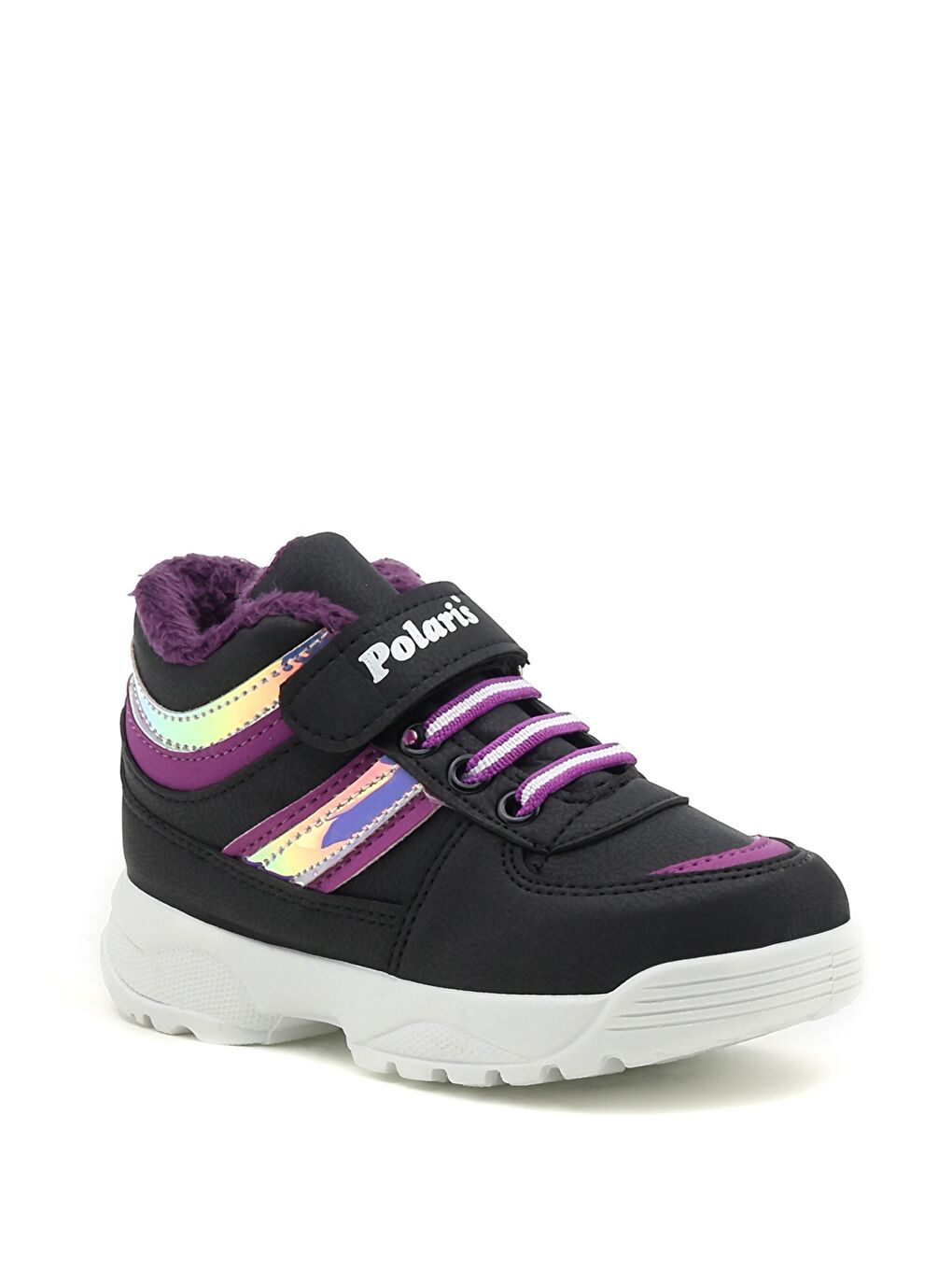 612155.P1PR Siyah Kız Çocuk High Sneaker-1