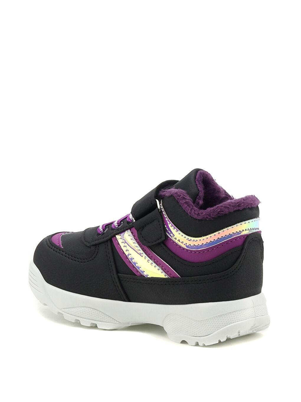 612155.P1PR Siyah Kız Çocuk High Sneaker-2