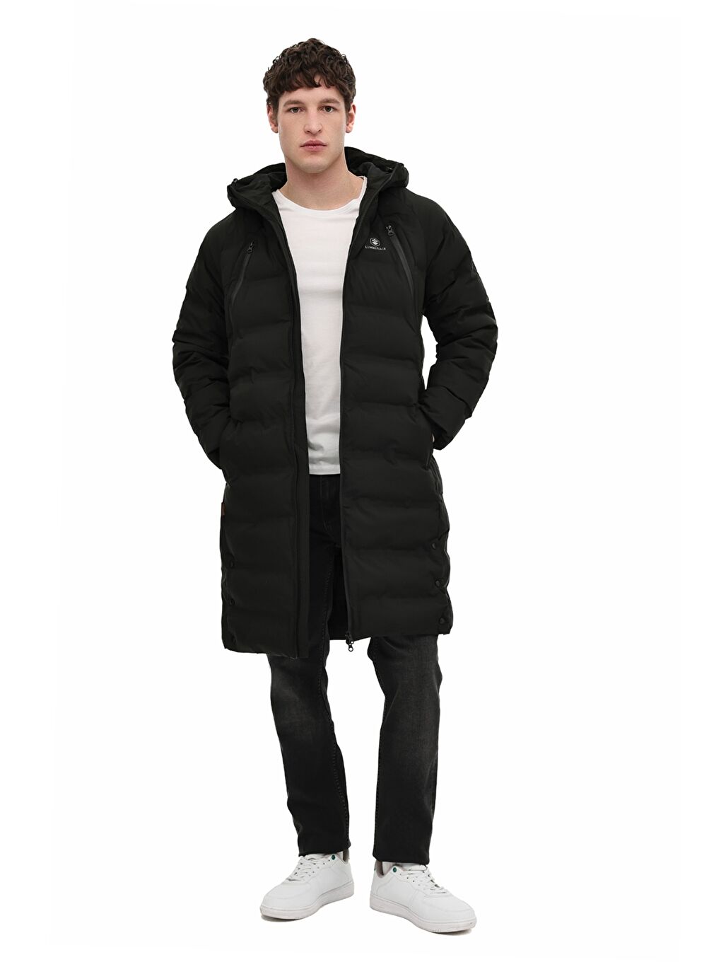 ML MARCUS 3UKR530 5PR Siyah Erkek Uzun Kaban Mont-2