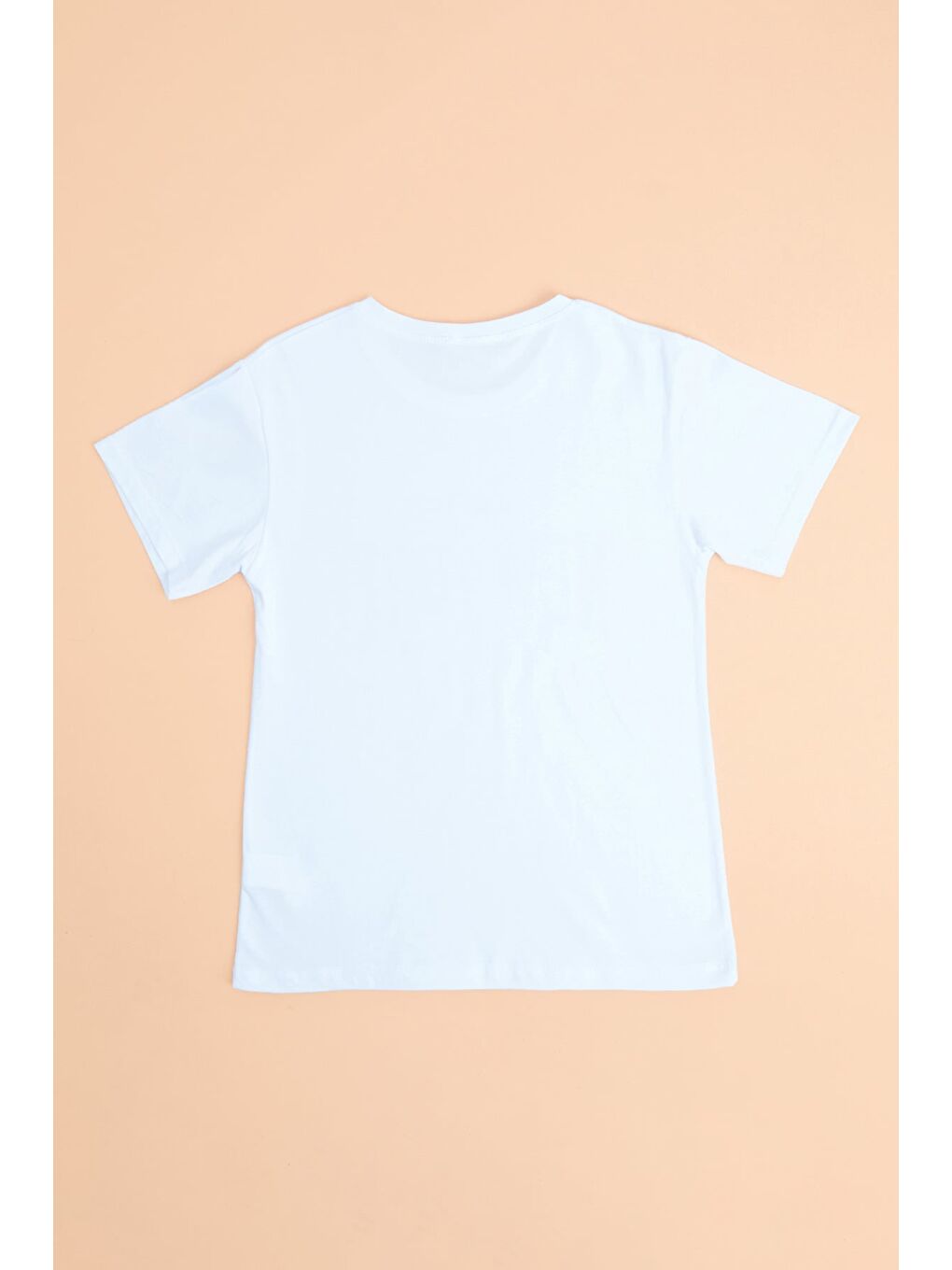 Beyaz New York Yazı Baskılı Kız Çocuk Tişört-1